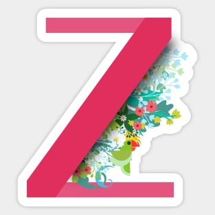 Tropical alphabet z Sticker